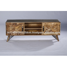 Industrial Vintage Panel Living Room Furniture Wooden TV Stand